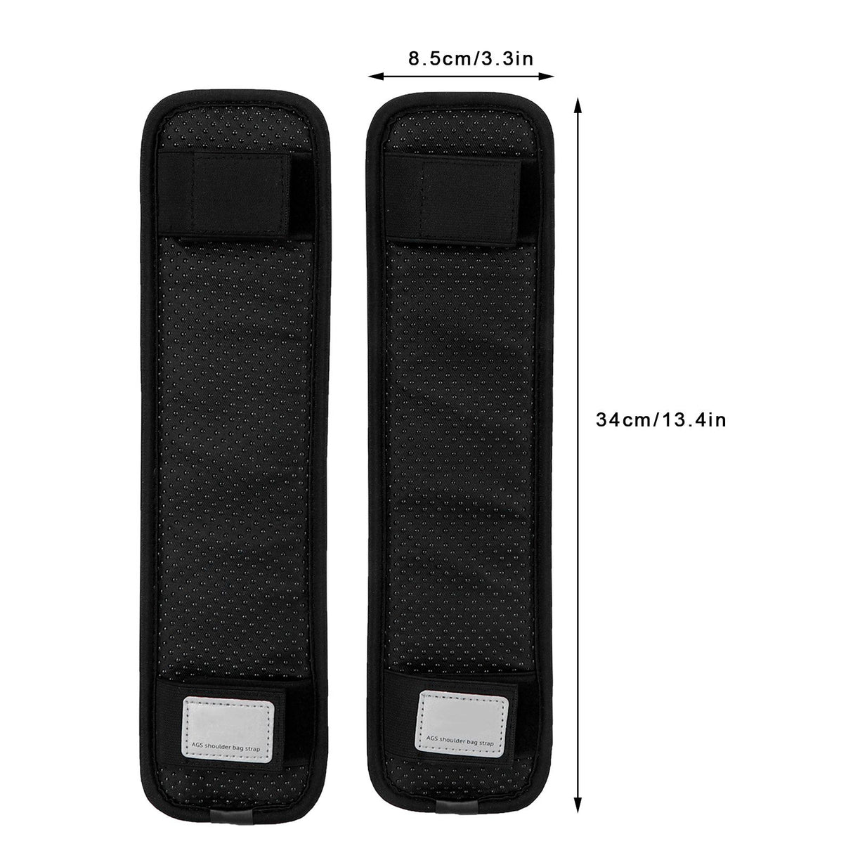 2Pcs Infrared Shoulder Strap Pad Detachable Backpack Decompression Belt Cushion Accessory BlackL