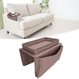 4 Pockets Sofa Armrest TV Remote Control Organizer Armchair Couch Bag with Cup Holder TrayCoffee - Extra Image