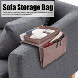4 Pockets Sofa Armrest TV Remote Control Organizer Armchair Couch Bag with Cup Holder TrayCoffee
