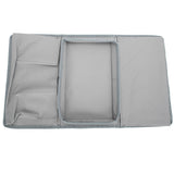 4 Pockets Sofa Armrest TV Remote Control Organizer Armchair Couch Bag with Cup Holder TrayGray - Top-Down View