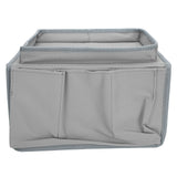 4 Pockets Sofa Armrest TV Remote Control Organizer Armchair Couch Bag with Cup Holder TrayGray