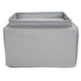 4 Pockets Sofa Armrest TV Remote Control Organizer Armchair Couch Bag with Cup Holder TrayGray