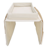 4 Pockets Sofa Armrest TV Remote Control Organizer Armchair Couch Bag with Cup Holder TrayBeige - Side View