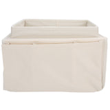 4 Pockets Sofa Armrest TV Remote Control Organizer Armchair Couch Bag with Cup Holder TrayBeige