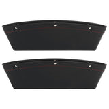2Pcs Car Seat Slit Organizer Storage Pockets Bag Side Holder for Phone Money Cards KeysBlack