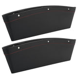 2Pcs Car Seat Slit Organizer Storage Pockets Bag Side Holder for Phone Money Cards KeysBlack