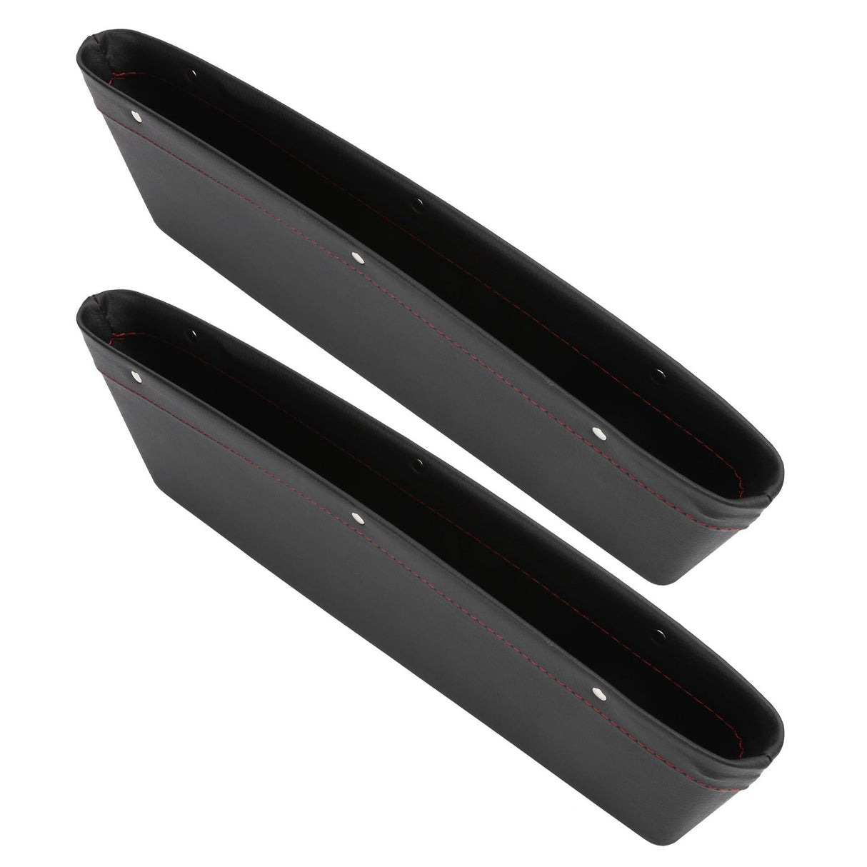 2Pcs Car Seat Slit Organizer Storage Pockets Bag Side Holder for Phone Money Cards KeysBlack