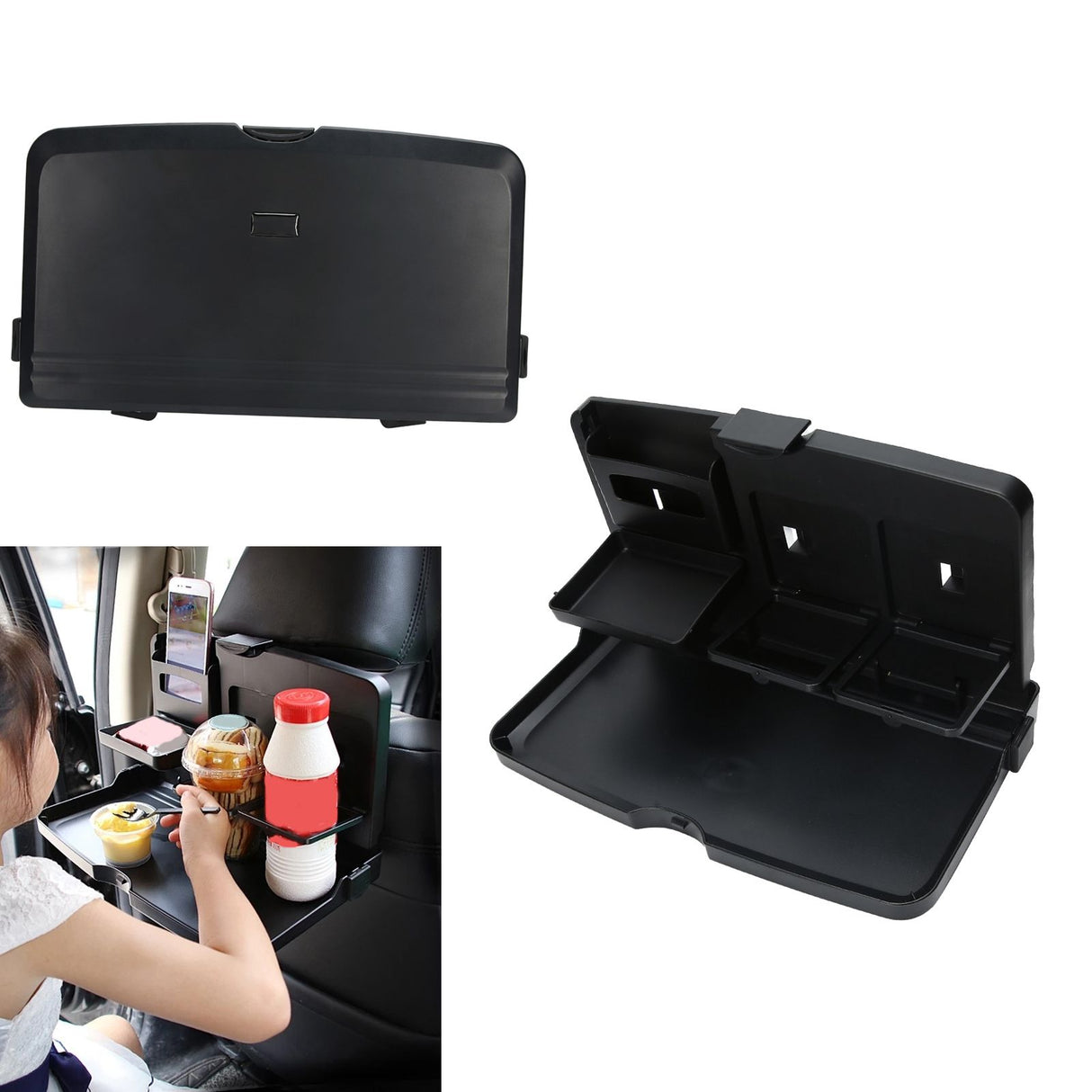 Car Food Tray Multi‑Functional Portable Folding Car Vehicle Seat Food Meal Snack Tray