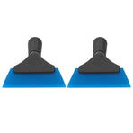 2pcs Car Window Scraper Water Ice Squeegee Snow Shovel NonSlip Handle Glass Cleaning Tool