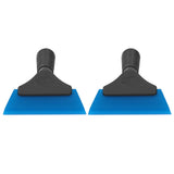 2pcs Car Window Scraper Water Ice Squeegee Snow Shovel NonSlip Handle Glass Cleaning Tool - Top-Down View
