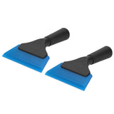 2pcs Car Window Scraper Water Ice Squeegee Snow Shovel NonSlip Handle Glass Cleaning Tool - Rear View