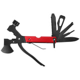 15In1 Axe Hammer MultiFunctional Camping Survival Screwdrivers Pliers Bottle Opener(Red ) - Side View