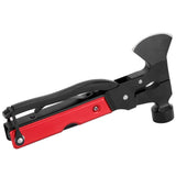 15In1 Axe Hammer MultiFunctional Camping Survival Screwdrivers Pliers Bottle Opener(Red )