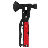 15In1 Axe Hammer MultiFunctional Camping Survival Screwdrivers Pliers Bottle Opener(Red )