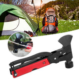 15In1 Axe Hammer MultiFunctional Camping Survival Screwdrivers Pliers Bottle Opener(Red )