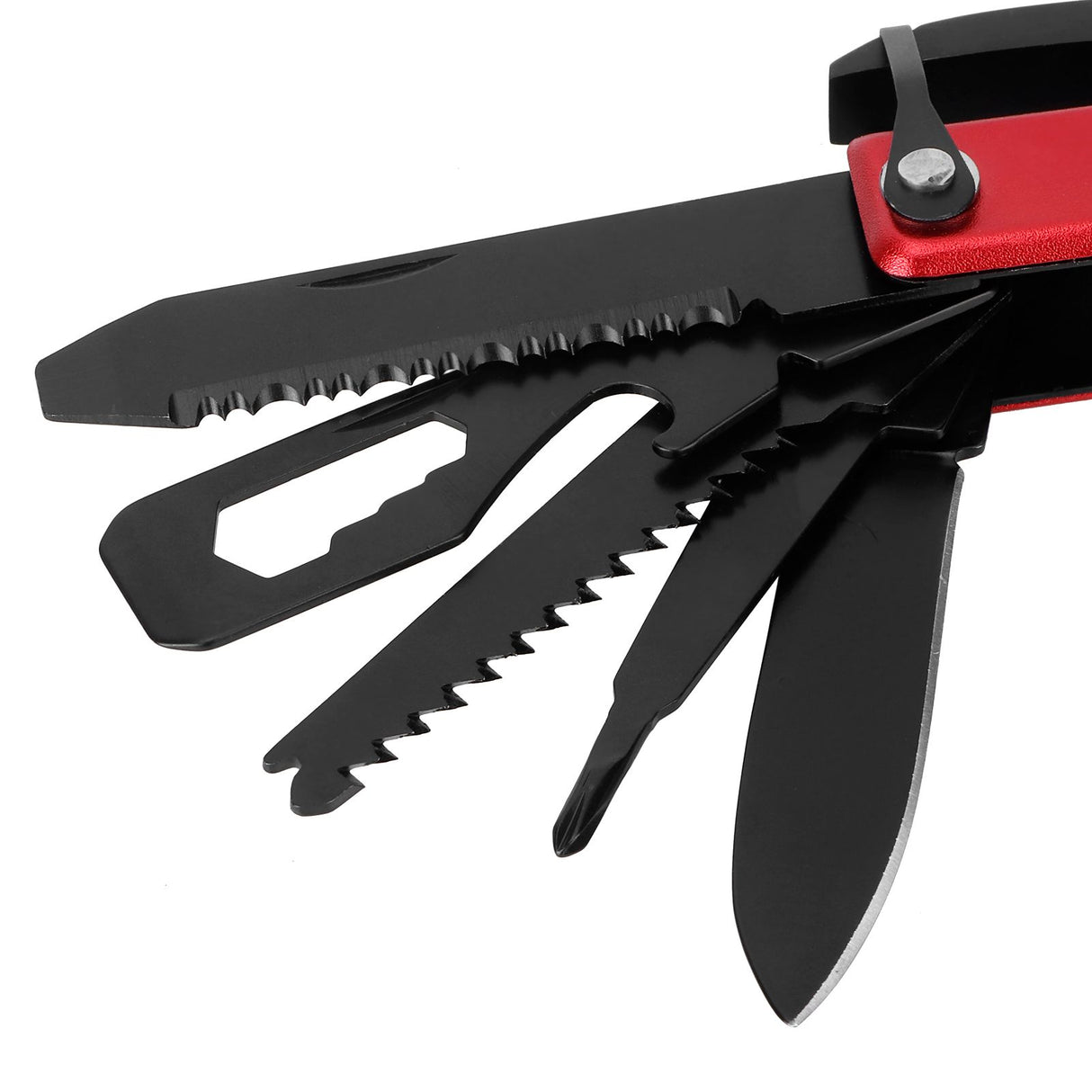 15In1 Axe Hammer MultiFunctional Camping Survival Screwdrivers Pliers Bottle Opener(Red )