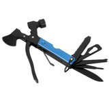 15In1 Axe Hammer MultiFunctional Camping Survival Screwdrivers Pliers Bottle Opener(Blue )