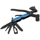 15In1 Axe Hammer MultiFunctional Camping Survival Screwdrivers Pliers Bottle Opener(Blue )