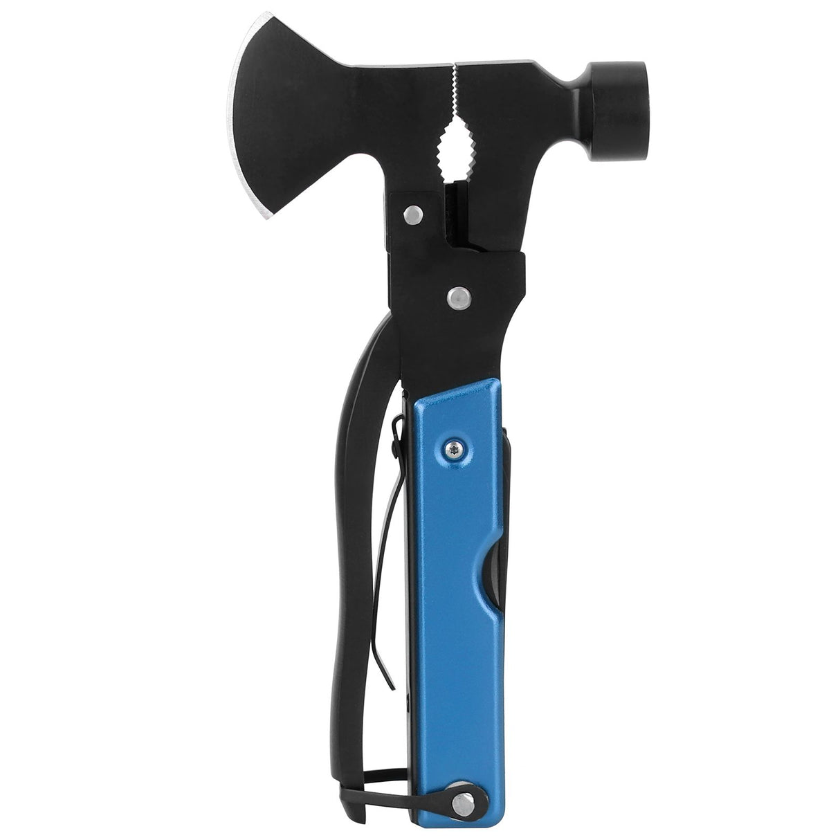 15In1 Axe Hammer MultiFunctional Camping Survival Screwdrivers Pliers Bottle Opener(Blue )