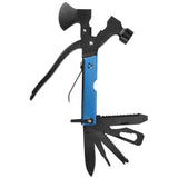 15In1 Axe Hammer MultiFunctional Camping Survival Screwdrivers Pliers Bottle Opener(Blue )
