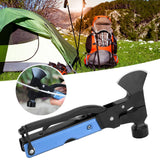 15In1 Axe Hammer MultiFunctional Camping Survival Screwdrivers Pliers Bottle Opener(Blue )