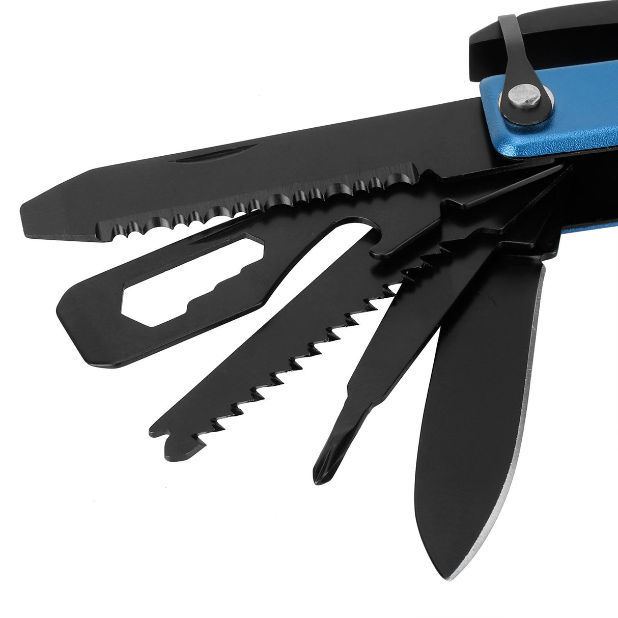 15In1 Axe Hammer MultiFunctional Camping Survival Screwdrivers Pliers Bottle Opener(Blue )