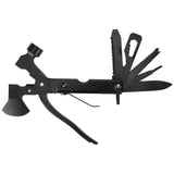 15In1 Axe Hammer MultiFunctional Camping Survival Screwdrivers Pliers Bottle Opener(Black )
