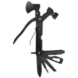 15In1 Axe Hammer MultiFunctional Camping Survival Screwdrivers Pliers Bottle Opener(Black )