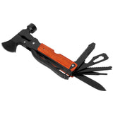 15In1 Axe Hammer MultiFunctional Camping Survival Screwdrivers Pliers Bottle Opener(Wood Grain )