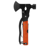 15In1 Axe Hammer MultiFunctional Camping Survival Screwdrivers Pliers Bottle Opener(Wood Grain ) - Close-Up Angle