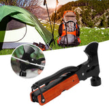 15In1 Axe Hammer MultiFunctional Camping Survival Screwdrivers Pliers Bottle Opener(Wood Grain )