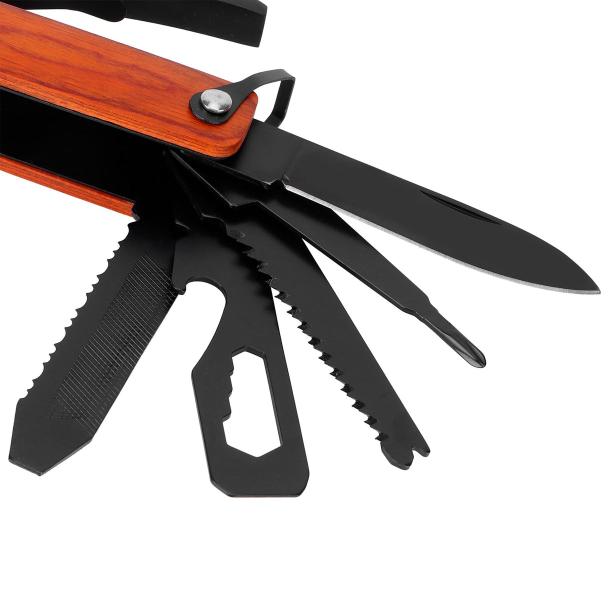 15In1 Axe Hammer MultiFunctional Camping Survival Screwdrivers Pliers Bottle Opener(Wood Grain )