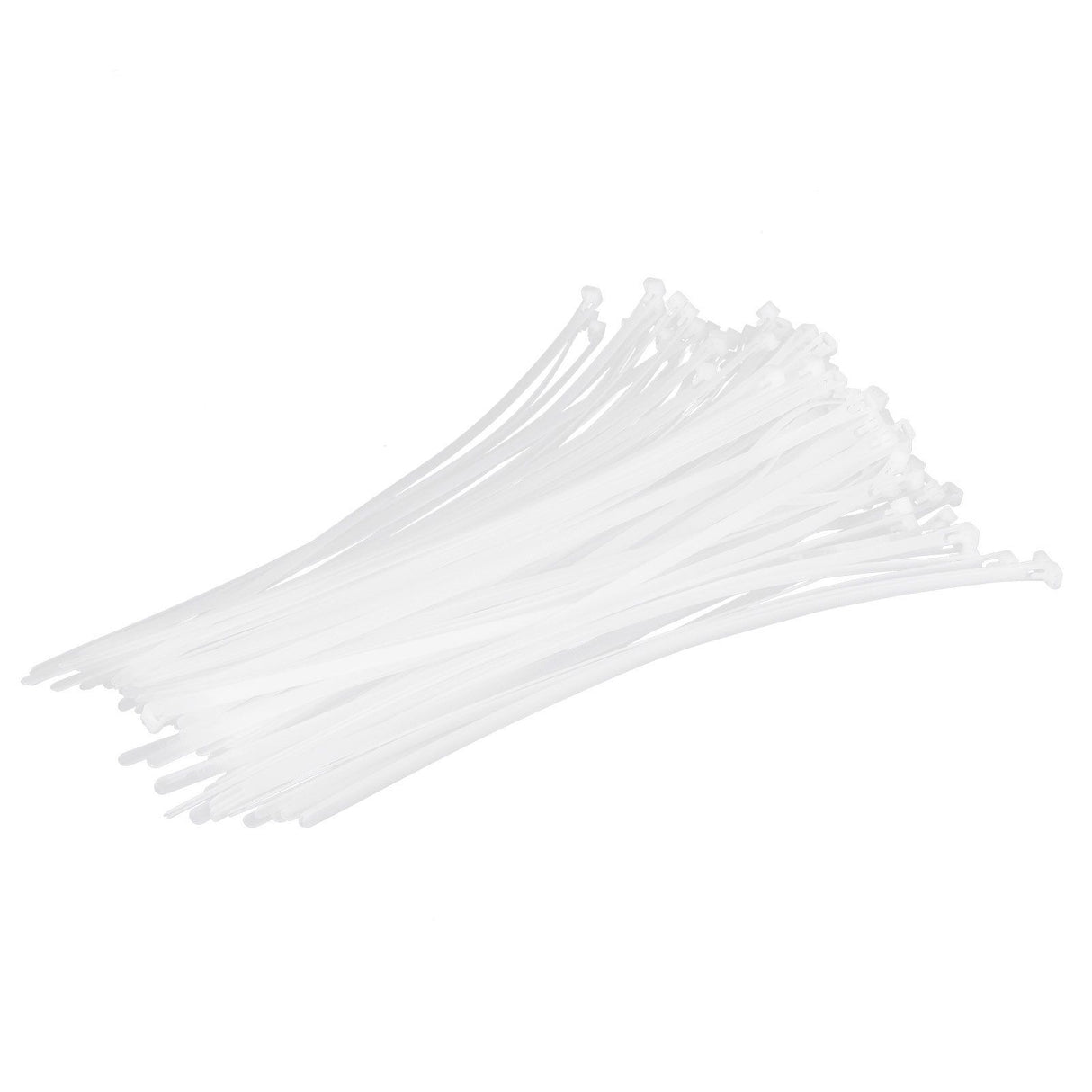 100Pcs Cable Ties Multiple Use Fastener Thick Thin Nylon Zip Wraps Supplies 8 x 400White