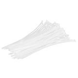 100Pcs Cable Ties Multiple Use Fastener Thick Thin Nylon Zip Wraps Supplies 8 x 400White - Front View