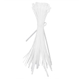 100Pcs Cable Ties Multiple Use Fastener Thick Thin Nylon Zip Wraps Supplies 8 x 400White - Rear View