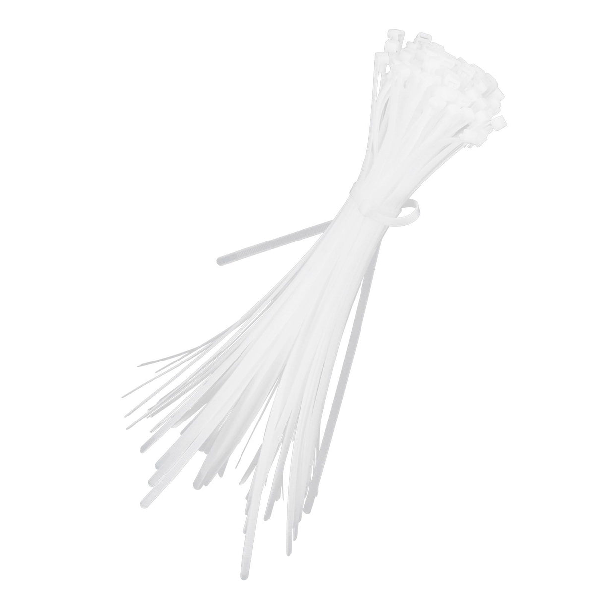 100Pcs Cable Ties Multiple Use Fastener Thick Thin Nylon Zip Wraps Supplies 8 x 400White
