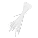 100Pcs Cable Ties Multiple Use Fastener Thick Thin Nylon Zip Wraps Supplies 8 x 400White - Low Angle