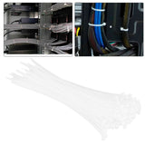 100Pcs Cable Ties Multiple Use Fastener Thick Thin Nylon Zip Wraps Supplies 8 x 400White