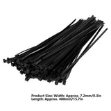 100Pcs Cable Ties Multiple Use Fastener Thick Thin Nylon Zip Wraps Supplies 8 x 400Black