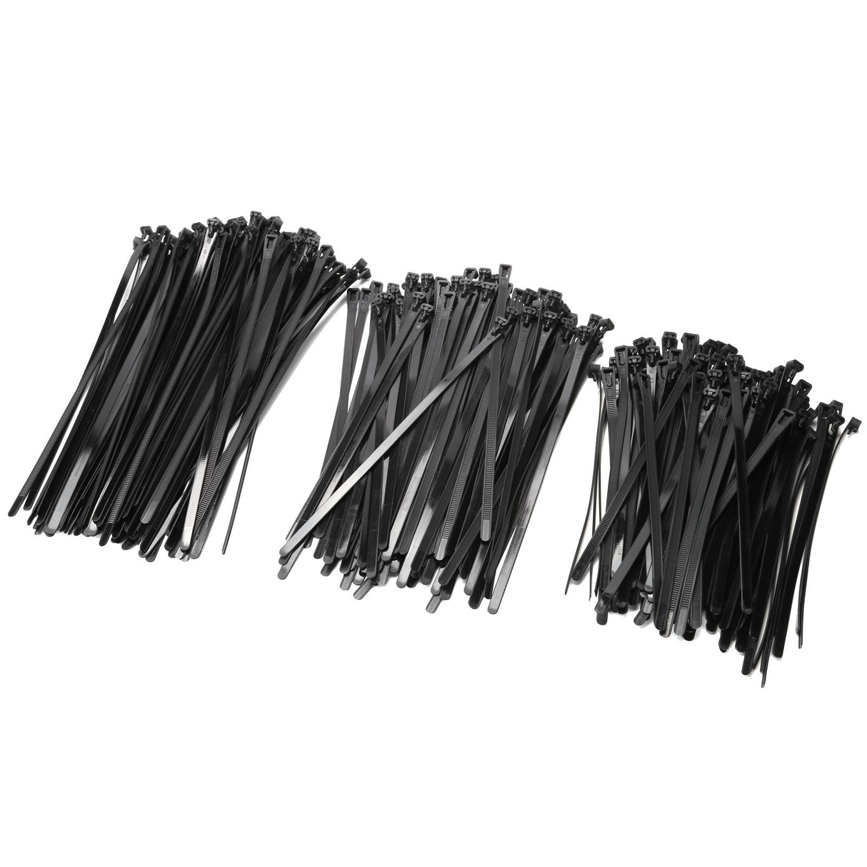 300PCS Cable Ties Multi Size Long Zip Ties for Home Office Garden Fastener SuppliesBlack