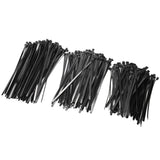 300PCS Cable Ties Multi Size Long Zip Ties for Home Office Garden Fastener SuppliesBlack