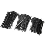 300PCS Cable Ties Multi Size Long Zip Ties for Home Office Garden Fastener SuppliesBlack