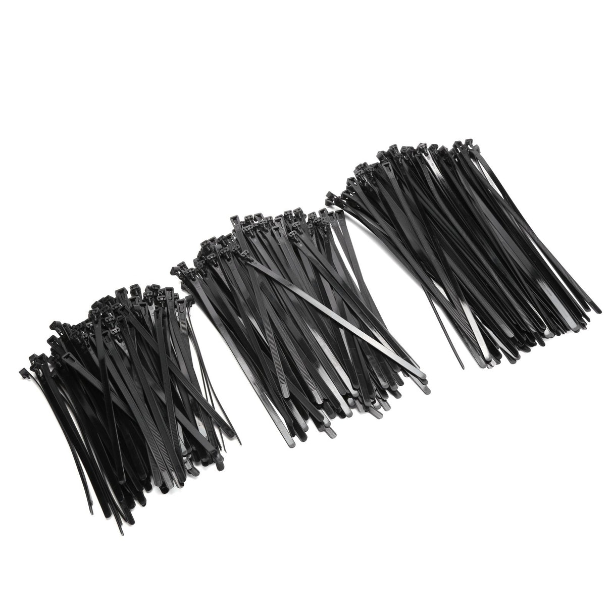300PCS Cable Ties Multi Size Long Zip Ties for Home Office Garden Fastener SuppliesBlack