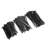 300PCS Cable Ties Multi Size Long Zip Ties for Home Office Garden Fastener SuppliesBlack