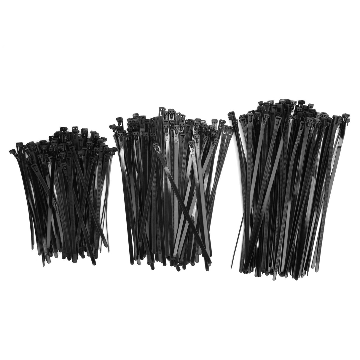 300PCS Cable Ties Multi Size Long Zip Ties for Home Office Garden Fastener SuppliesBlack