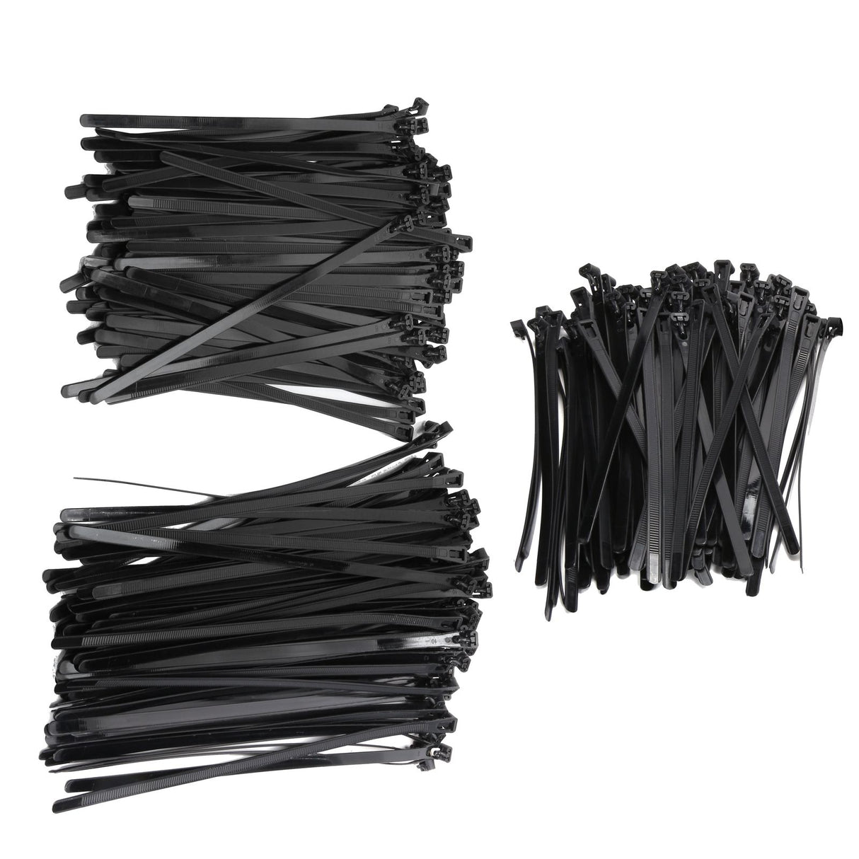 300PCS Cable Ties Multi Size Long Zip Ties for Home Office Garden Fastener SuppliesBlack