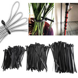 300PCS Cable Ties Multi Size Long Zip Ties for Home Office Garden Fastener SuppliesBlack - Extra Image