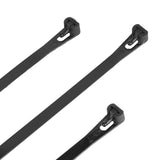 300PCS Cable Ties Multi Size Long Zip Ties for Home Office Garden Fastener SuppliesBlack