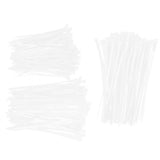 300PCS Cable Ties Multi Size Long Zip Ties for Home Office Garden Fastener SuppliesWhite - Low Angle