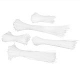 5Packs Cable Ties Zip Wraps Set Disposable Nylon Wire Cord Strap Fastener Fastening OrganizerWhite - Front View